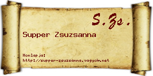 Supper Zsuzsanna névjegykártya