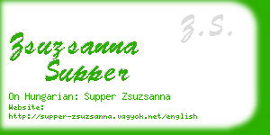 zsuzsanna supper business card